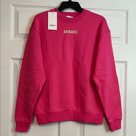Aknvas Tops - Aknvas Logo Pink Crewneck Sweatshirt Women’s S - Cotton - NWT